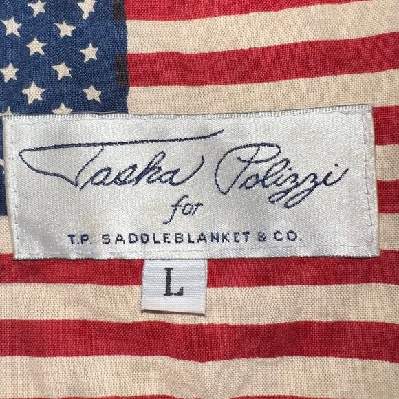 Tasha Polizzi Red Fleece Double-Breasted Coat Size Large - Picture 6 of 7